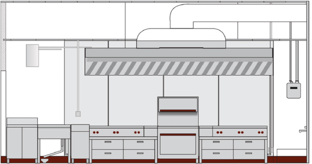 Commercial kitchen deals exhaust system