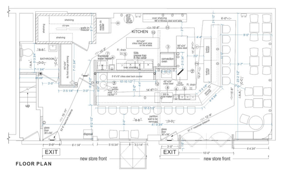 Juice bar layout design