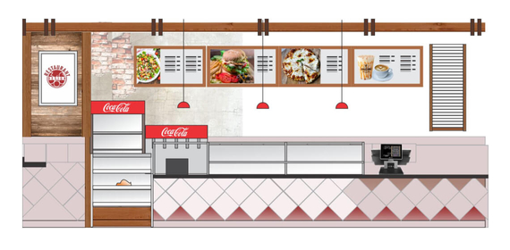 Fast food order counter